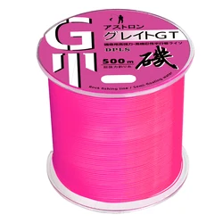Pink Semi-Floating Fishing Line - 500m Durable Nylon Monofilament - 0.50mm-37.5LB-8.0 (500M Pink)