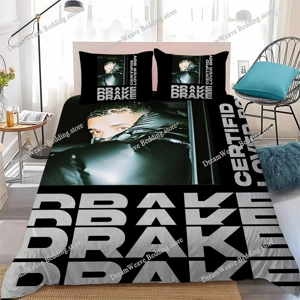 랩퍼 D-Drake Some Sexy Songs 4 u 이불 커버 세트 홈 스타일 침구 부드러운 세탁용 면 침대 학생 기숙사 선물