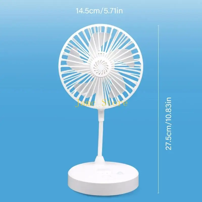 LX0B 휴대용 책상 팬(LED 조명 포함) 휴대용 저소음 기숙사 냉각팬 저소음