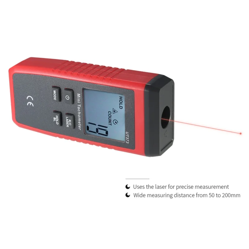 UNI-T UT373 휴대용 LCD 디지털 타코미터 속도계 타코미터 측정 범위 0 99999 COUNT
