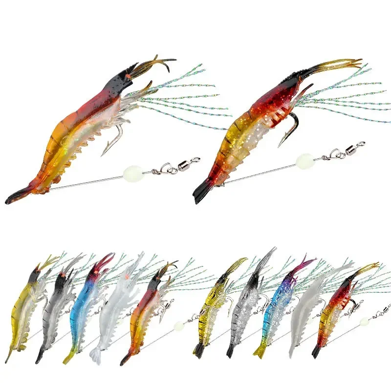 

Soft Bait Artificial Shrimp Bait Sea Fishing Lures Square Squid Baits Artificial lures with Sharp Hooks for Freshwater Saltwater