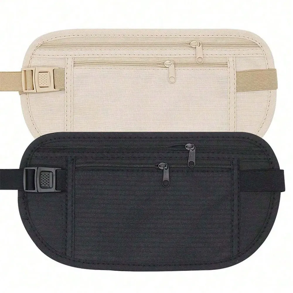 Sacs de taille en plein air, pochette pour passeport, ceinture cachée, porte-monnaie, sac de taille de sport décontracté, adapté à la course à pied, à la randonnée et au cyclisme