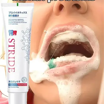 STRIDE 강력한 치아 미백, 노란색 치아 얼룩 제거, 구취 방지, 치주염 입 냄새, 신선한 호흡