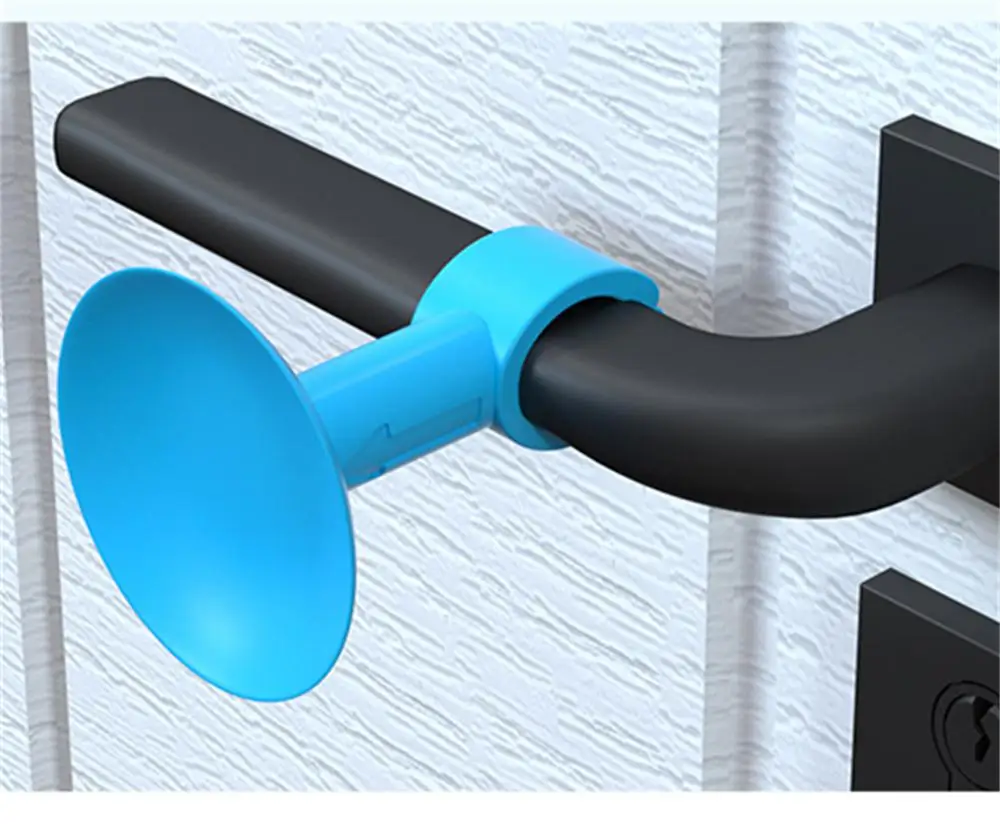 Description Picture 3 of item2pcs/lot Silicone Door Stopper Stops Non-perforated Door Suction Cup Door Handle Bumper Mute Walls Furniture Fittings