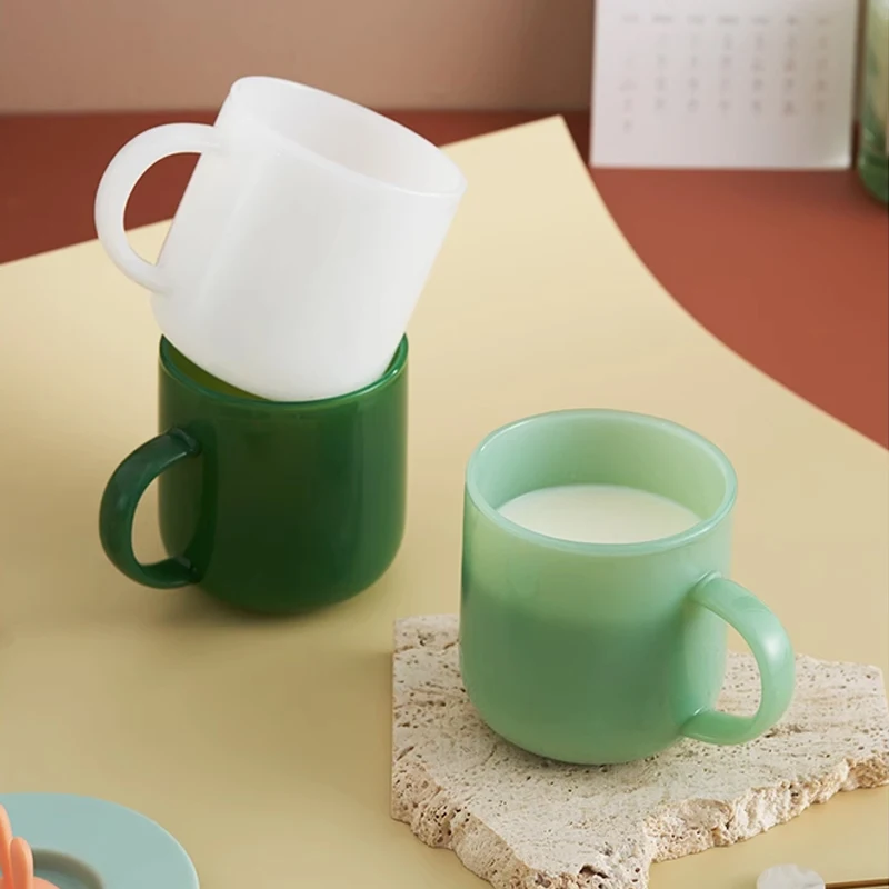 Jade Color Glass Borosilicate Glass Mug Retro Wine Goblet Cup tea cup coffee cup tableware milk water