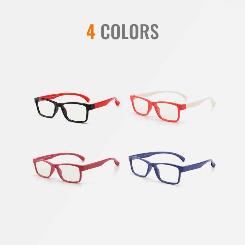 Toketorism Ultralight Optical Eyeglass Frames Silicone Children's Glasses Anti Blue Light Eyewear For Kids