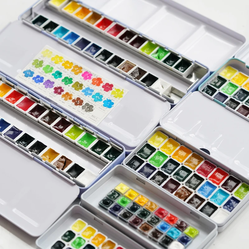 Holbein Etsuko Yamane botanical watercolor paint 24 colors original acuarela sub-pack 0.5ml 1ml professional artist painting