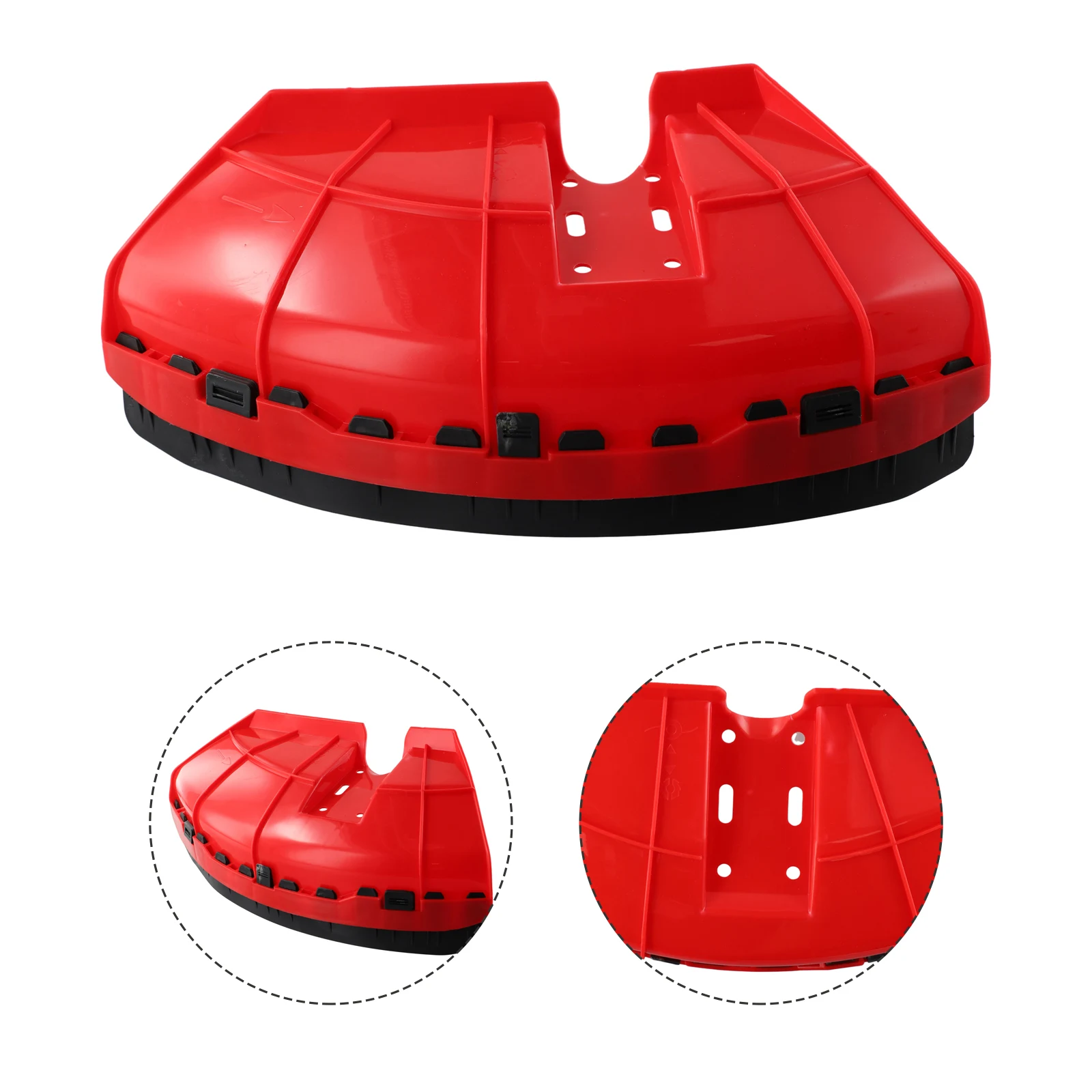 Garden Trimmer Guard Shield Brushcutter Guard With Clamp Plate Trimmer Brush Cutter Protection Cover Lawn Mower Parts abs 10plates 44mm 61mm outdoor weather station shelter solar radiation shield for temperature humidity sensor protection