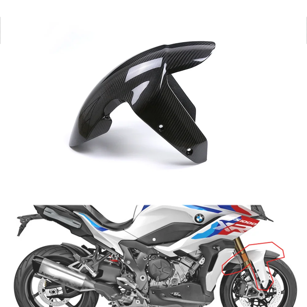 

3K Full Carbon Fiber Motorcycle Front Fender Splash Mudguard Accessories Fairing Parts For BMW S1000XR S1000 XR 2021 2022 2023+