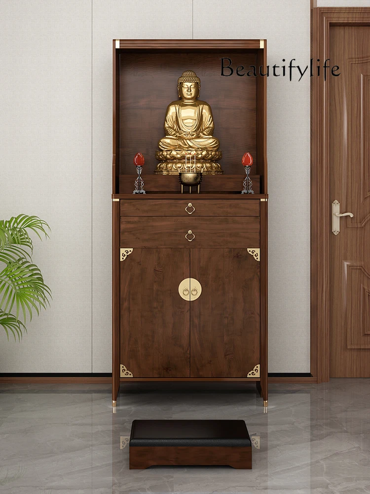 

Chinese Style Burlywood Buddha Niche Home Clothes Closet Simple Altar Buddha Shrine Incense Burner Table Tribute Table Cabinet