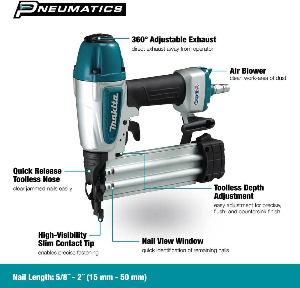 Makita エアーツール なかっ 釘打ち用ネイルガン