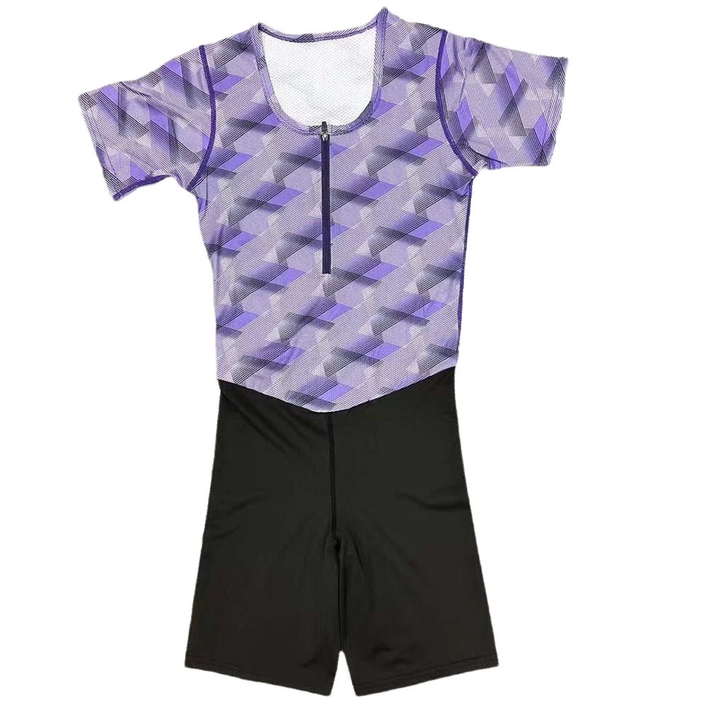 Men One-piece Suit Track and Field Suit Marathon T-shirt Man Elite Leggings Sports Shorts Fast Running Speedsuit Middle Pants