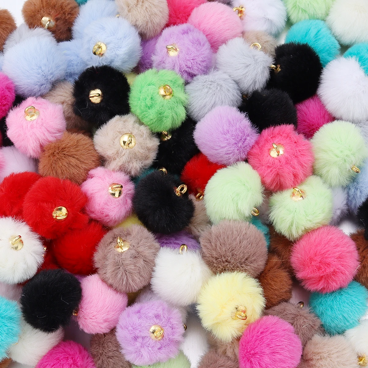 Mini Pompon Colorati Per Craft - 100 Pezzi Da 10mm Per Lavoretti