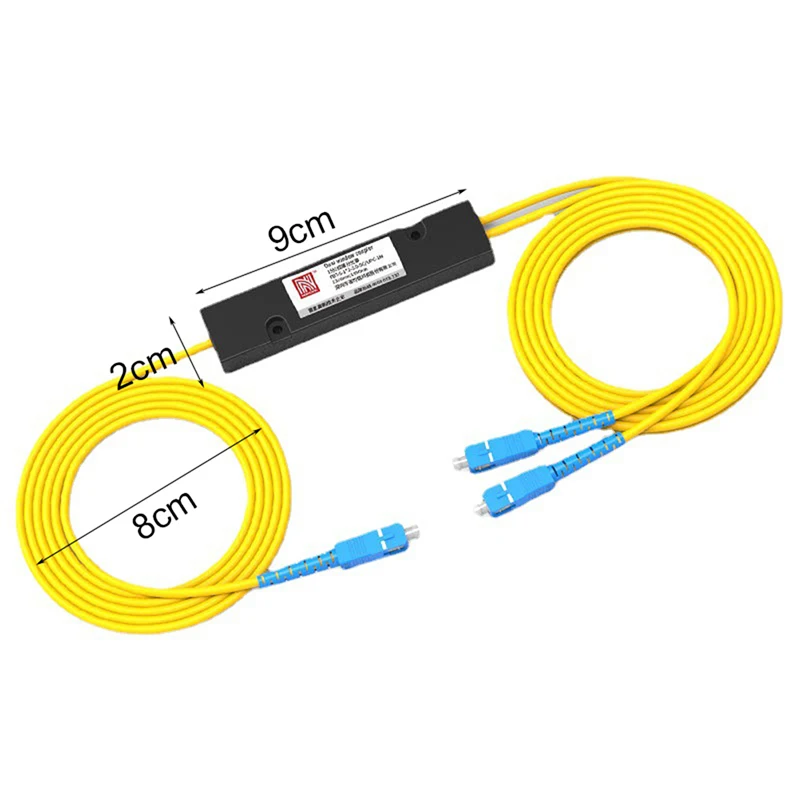 Fiber Adapter PLC Splitter SC APC 1X2 PLC Singlemode Fiber Optical Splitter SC/UPC PCL Internal Computer Cable Sleeve