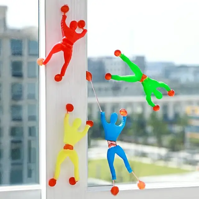 20/10Pcs Funny Flexible Climb Men Sticky Wall Toy Kids Toys Climbing Flip Plastic Man Toy For Children Attractive Classic Gift 6