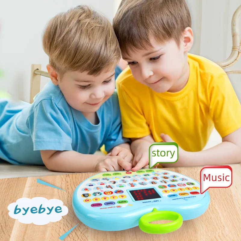 Kids Tablet Toddler Learning Pad with LED Screen Teach Alphabet Numbers Word Music Math Development Interactive Electronic Toy 2