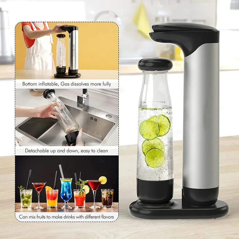 

Portable Soda Maker Sparkling Water Dispenser Bubble Water Machine Carbonated Beverage Gas Making Manual Sparkling Water Machine