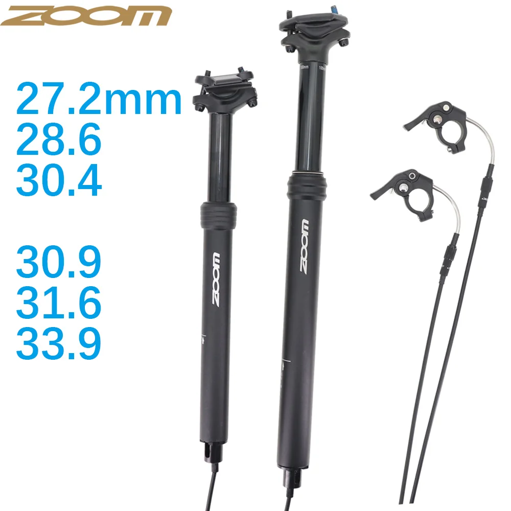Zoom Mtb Dropper Seatpost Height Adjustable Internal Routing 100mm Travel Bike Dropper Seat Post