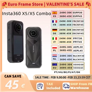 Insta360 X5 Action Camera 2025 Nuove lenti sostituibili 8K 30fps Chip AI Migliori di luce bassi superiori Run Life Insta X5