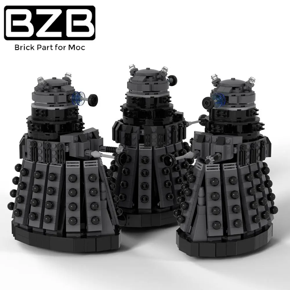 Bzb Moc Movie Character Doctor Phone Booth Time Machine Model Building Block Set Doctor Whoed Robot Daleked Bricks Toy Gift