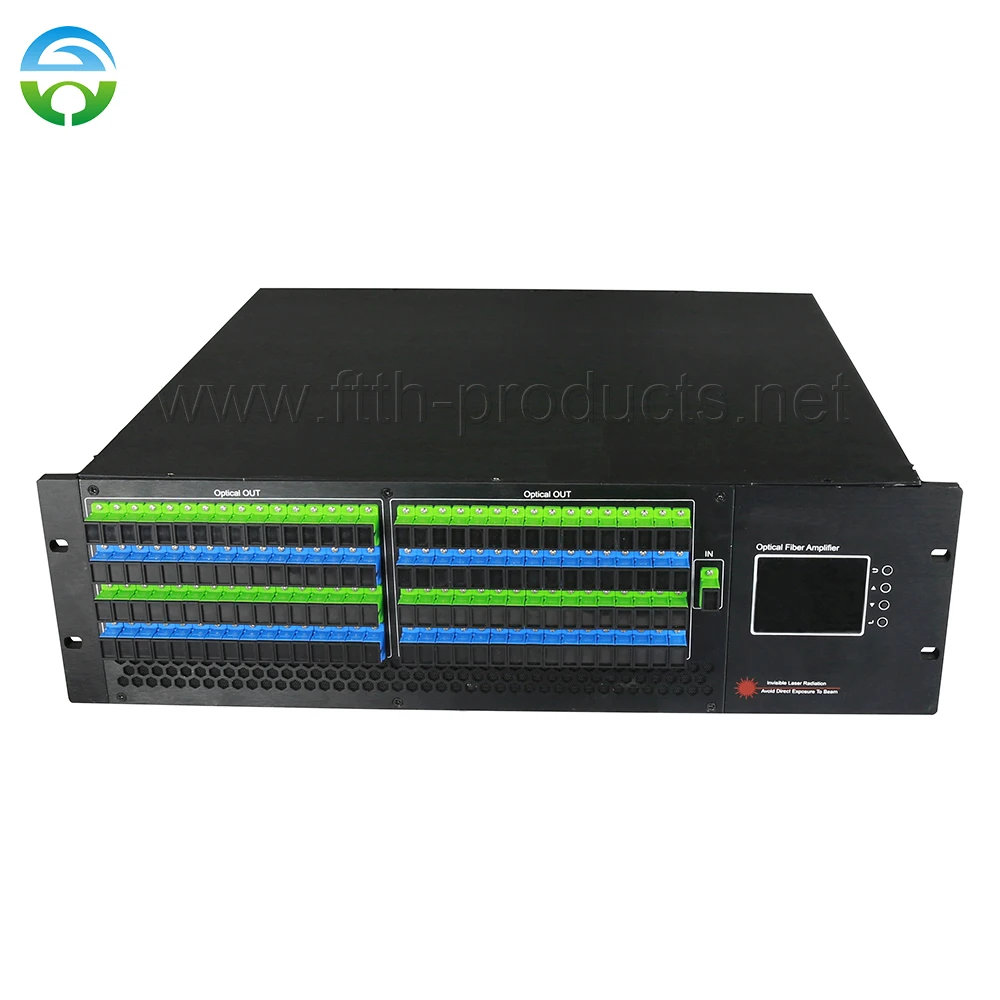 Amplificatore Ottico 1550Nm Catv 64 X22Dbm Con Doppio Alimentatore Wdm Sc/Apc Sc/Upc