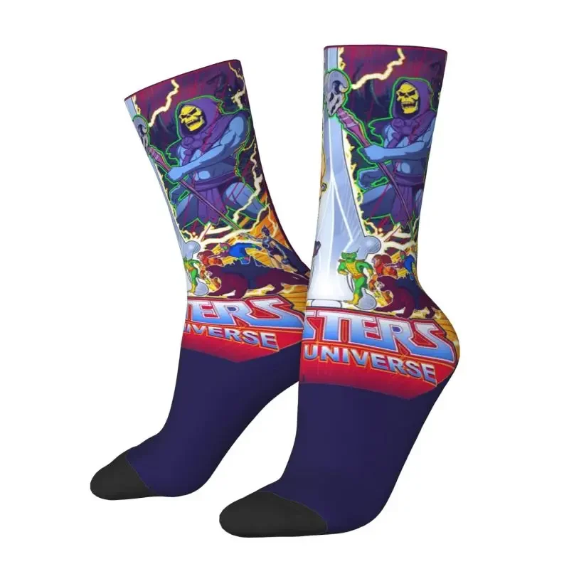 

Masters Of The Universe Men Women Crew Socks Cool He Man Skeletor Heman 80s Cartoon Spring Summer Autumn Winter Dress Socks