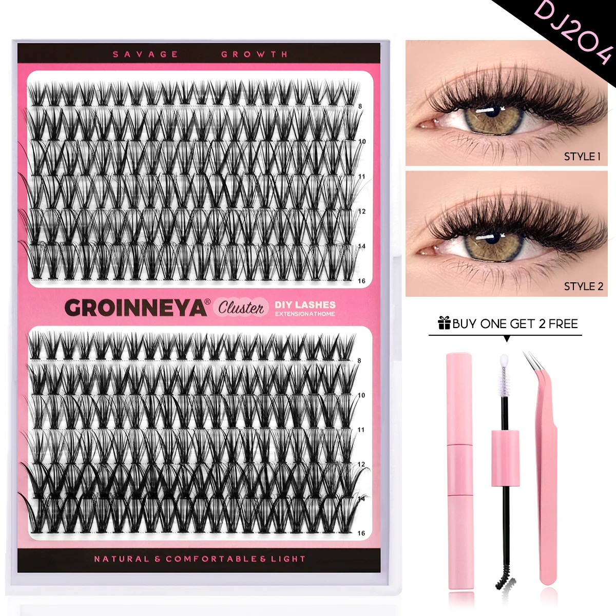 DIY Lash Extension Kit with Bond and Seal - Complete Set for Individual Eyelash Enhancements