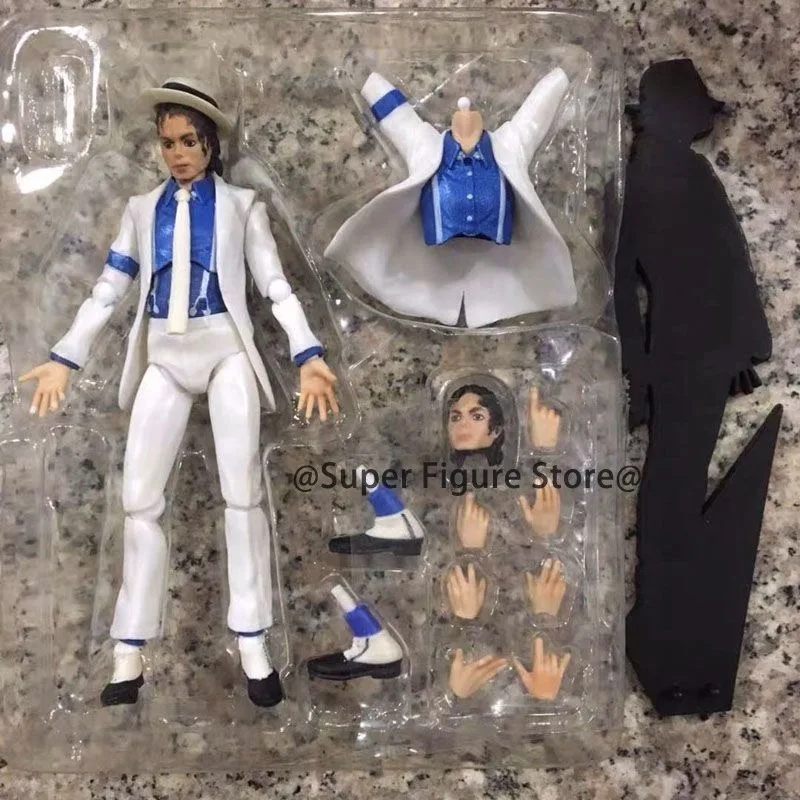 Shf Michael Jackson Smooth Criminal Action Figure Model Toys PVC Movable Collection Anime Jackson Figurine Souvenir Ornaments