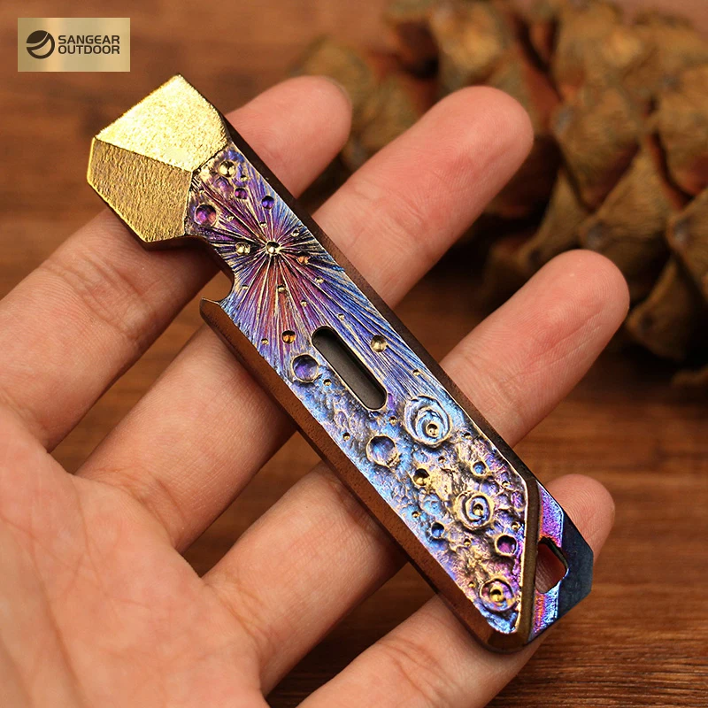 

Multi-function Titanium Alloy Limited Edition EDC Crowbar Bottle Opener Outdoor Manual Carving Starry Sky Crowbar