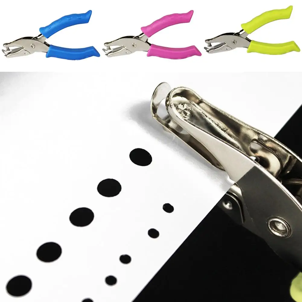 

Hand Held Punching Machine Stationery Binding Punching Puncher Loose-leaf Single DIY Office Hole Machine School Paper Cutte U7A3