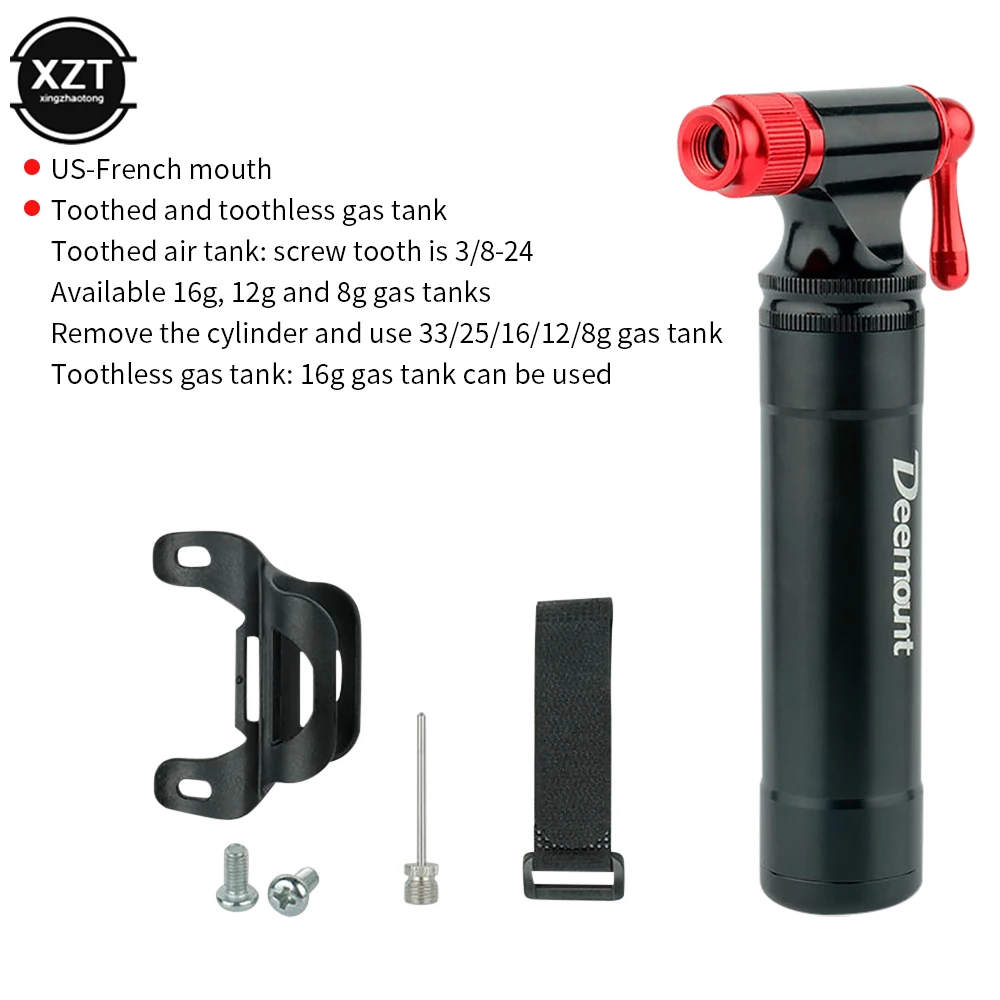 Mini Bicycle CO2 Inflator Presta Schrader Valve Compatible Road