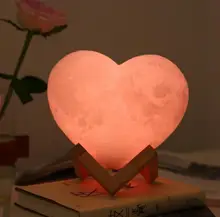  Love small night lamp creative moon lamp bedroom bedside table lamp 