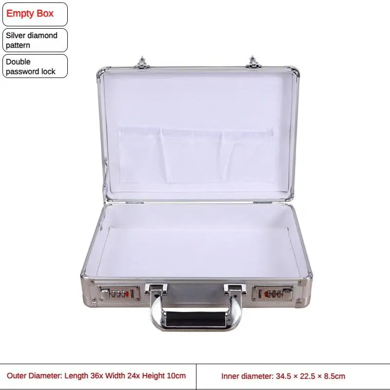 Aluminum Toolbox With Lock Portable Password Suitcase Security Safe Sturdy Hard Case And Flight Case Household Storage Box 4