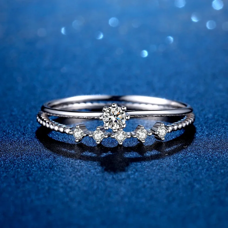 Anillos De Moissanita De 1 Quilate, Anillo De Compromiso De