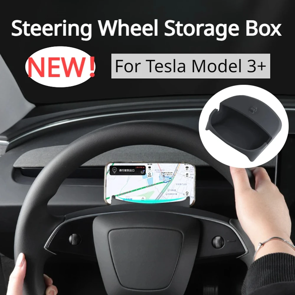 

Контейнер для хранения на руль для Tesla Model 3 Highland 2024, силиконовый держатель для очков, новая модель 3 + аксессуары