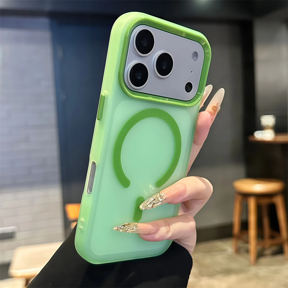 Dopamine Original Orange Magnetic Matte Case with Translucent Frosted Cover