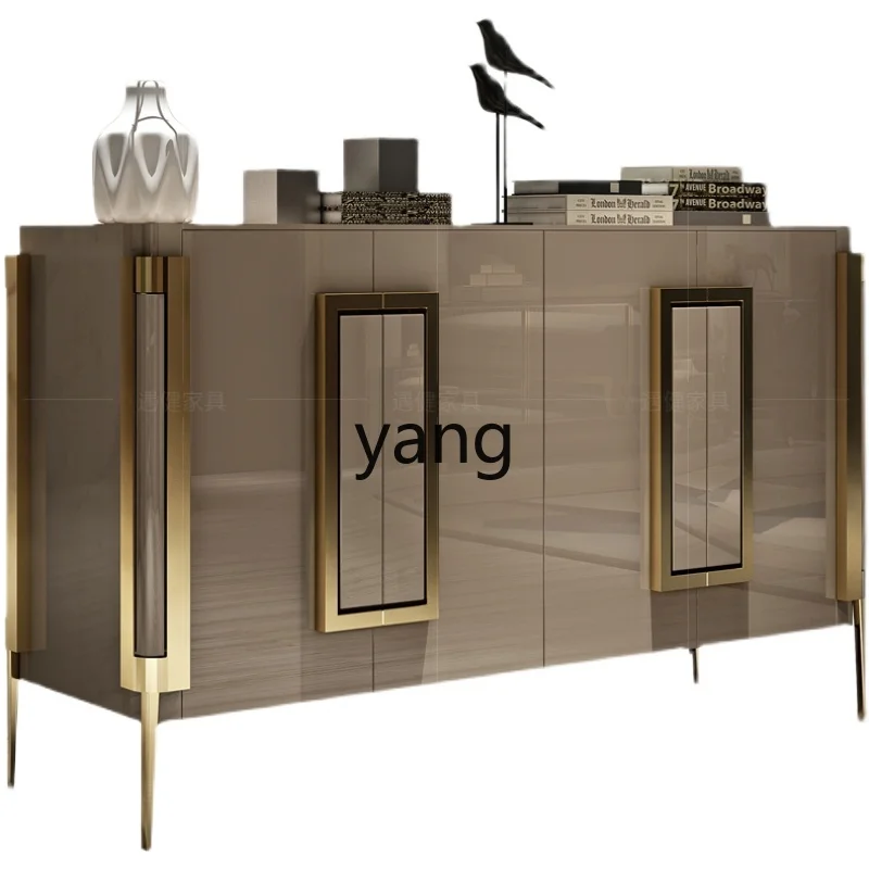 

LMM Light Luxury Sideboard Cabinet Italian Minimalist Minimalist Entrance Cabinet Stainless Steel Nordic Hall Cabinet