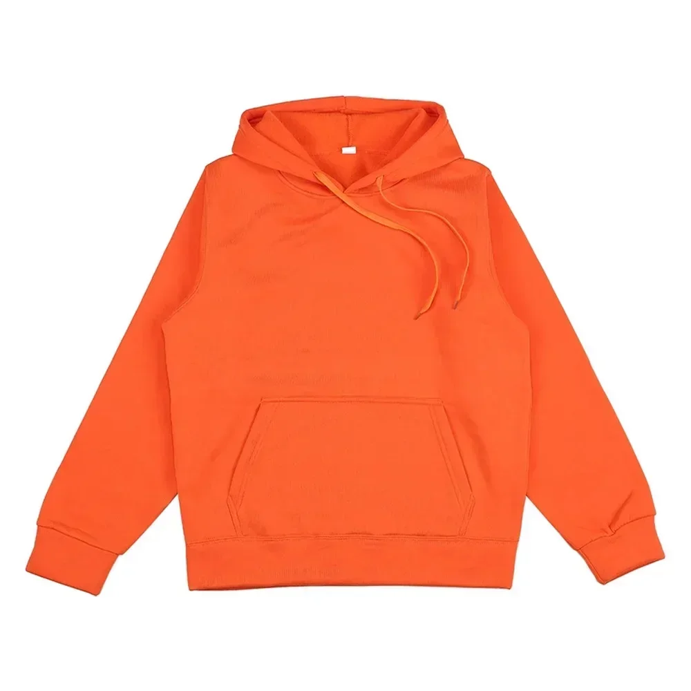 Autumn and Winter New Men's and Women's Sweatshirt Fashion Solid Hooded Sweater Hip Hop Fleece Pullover Street Apparel