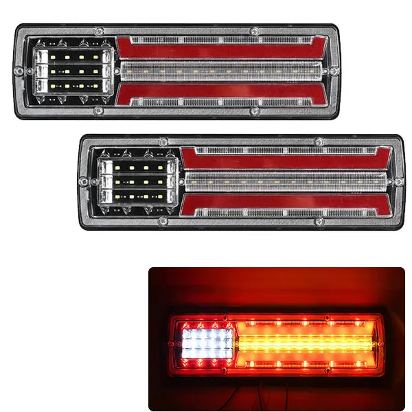Feux Arrière Clignotants LED 15 Diodes Pour Voiture/remorque - 12V/24V, Paire