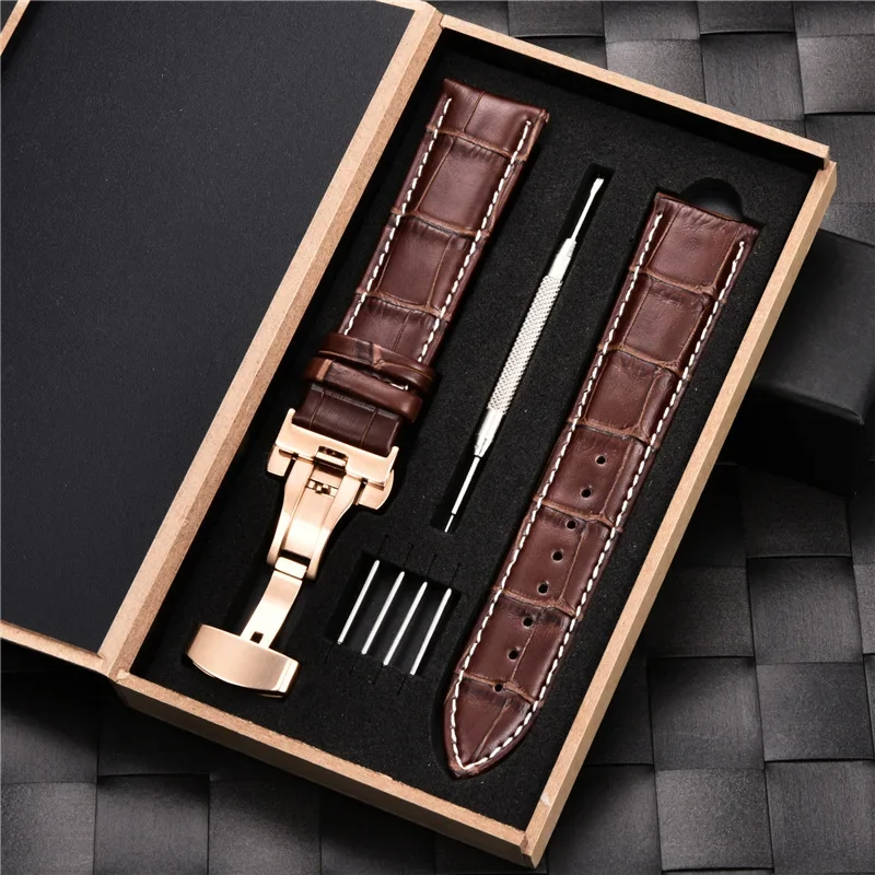 Premium Genuine Leather Watch Band Strap - Multiple Sizes Available