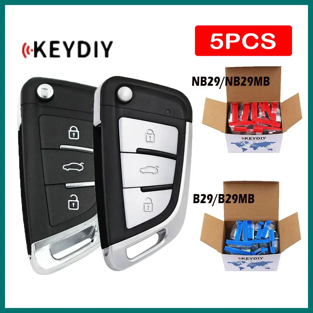 

5pcs KEYDIY B29 NB29 NB29MB Universal Remote Key 3 Buttons KD Car Remote Key for KD900 KD900+,KD MAX KD-X2 Key Programmer