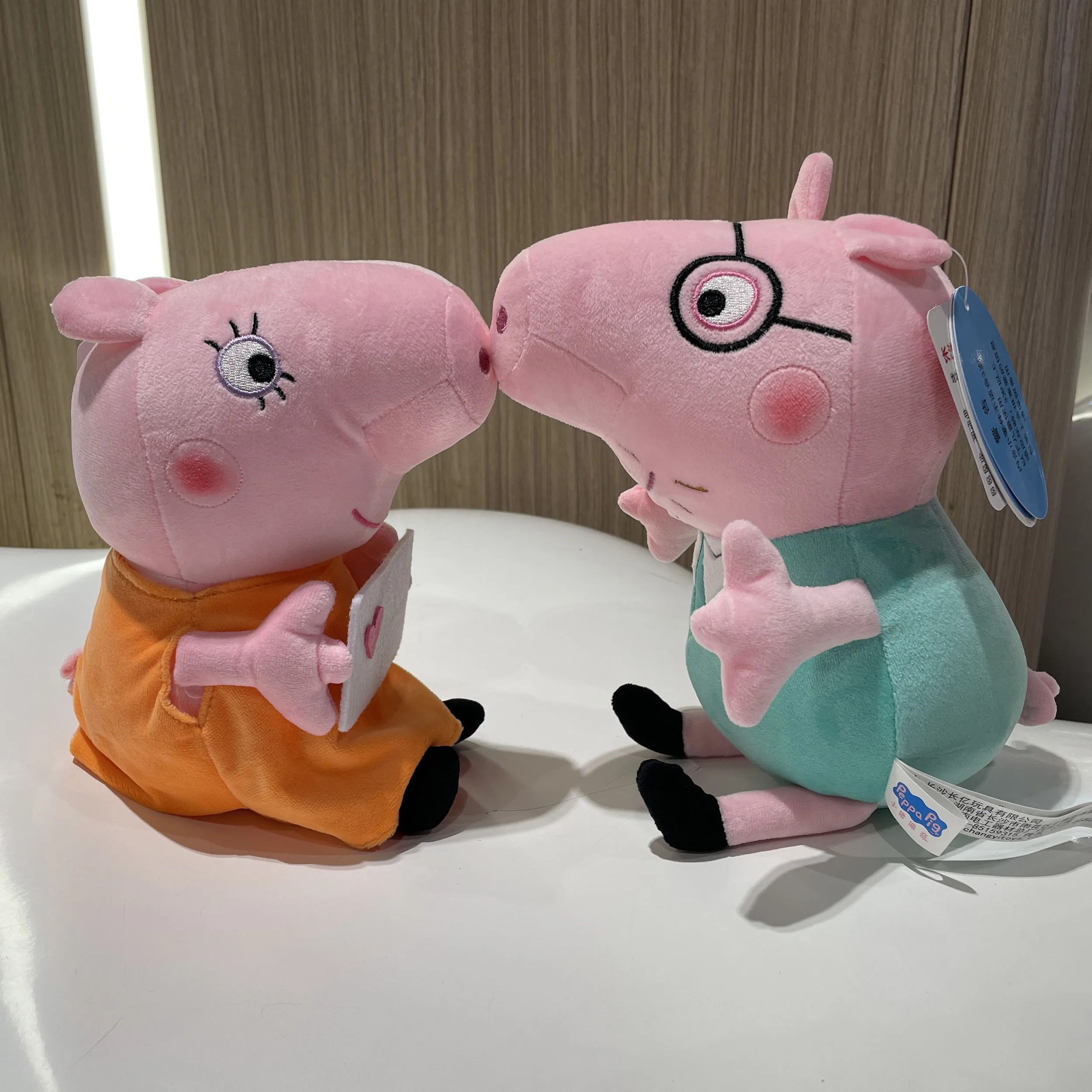 진짜 페파 돼지 아빠, 엄마, 할머니, 공룡 테디 베어, 페파 조지 봉제 장난감, 어린이 생일 크리스마스 선물, 30cm, 12 인치