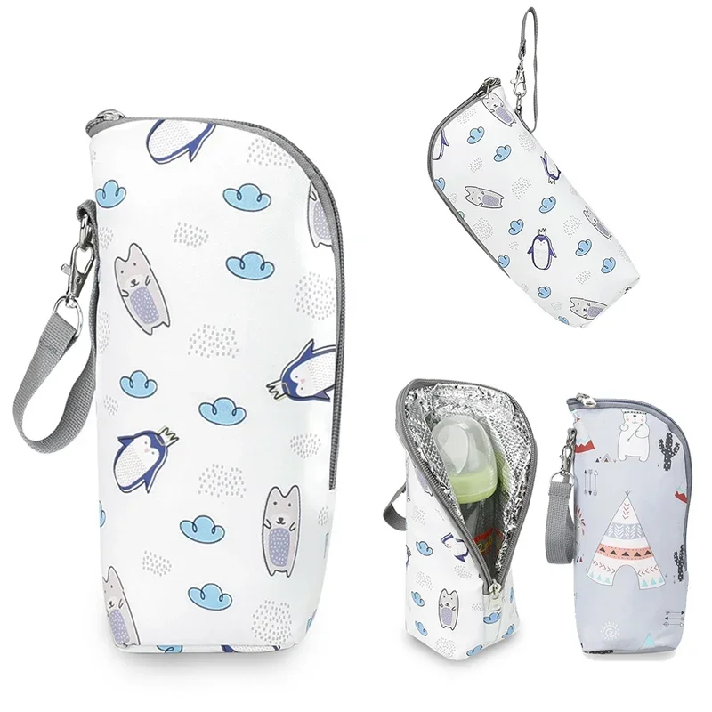 Baby Bottle Bag Bottle Warmer Baby Feeding Aluminum Mold Insulation Outing Stroller Hanging Bag For Storage Cups Drinks 6