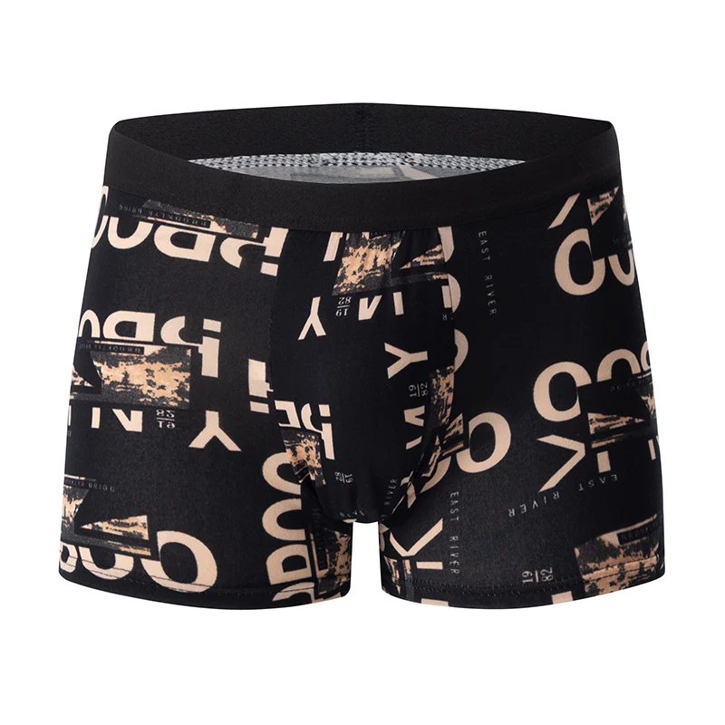 5-piece or 1-piece men's fashion printed underwear multi-color teenagers comfortable and versatile casual underwear shorts 5