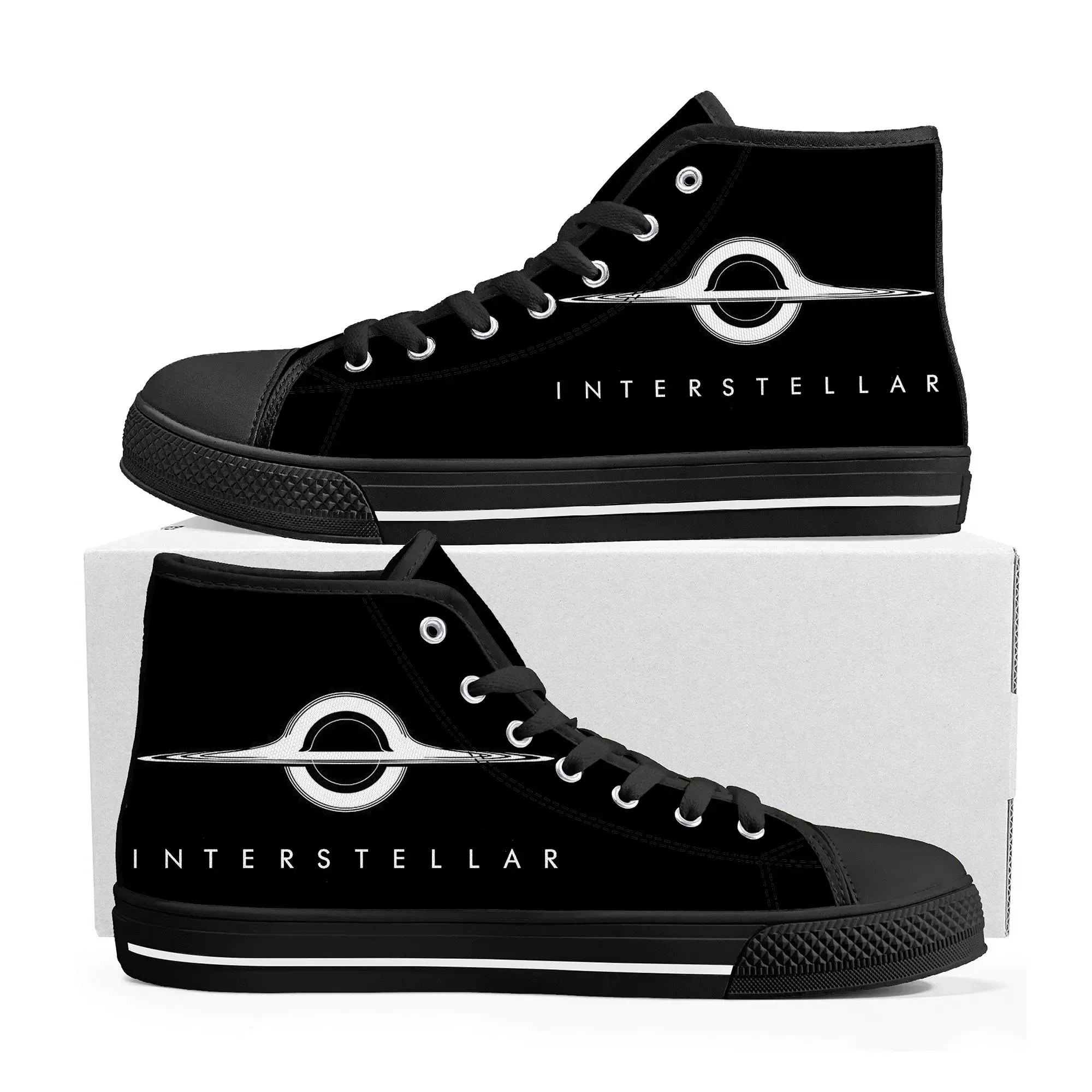 Interstellar Science Fiction Film wormhole High Top Sneakers Mens Womens Teenager Canvas Sneaker Casual Shoes Customize Shoe