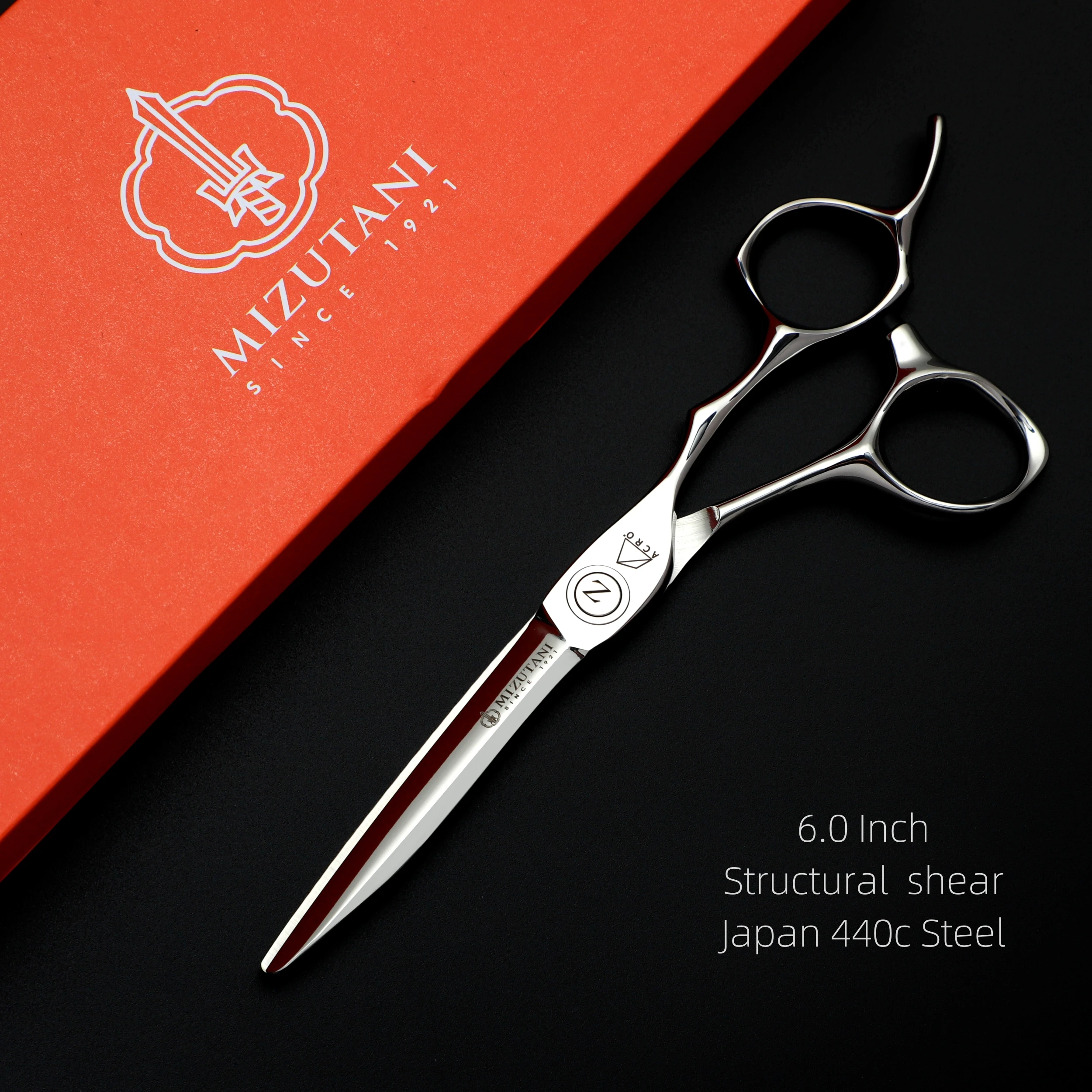 MIZUTANI professional barber scissors Barbershop accessories 6.0 inch japan 440C steel sissors Hair cutting machine s6000zz bearing 10 26 8 mm 10pcs abec 1 s6000 z zz s 6000 440c stainless steel s6000z ball bearings