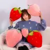 Strawberry Plush Pillow for Kids Super Soft Stuffed Fruit Toy Cute Cushion Seat Washable Christmas Gift for Children