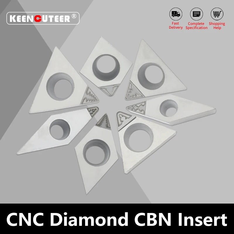 

1pc PCD Diamond Turning Tool Lathe Single Sided Insert Boron Nitride CCGT06 DCGT07 VBGT11/16 TCMT11 TPGH09 Insert Tools