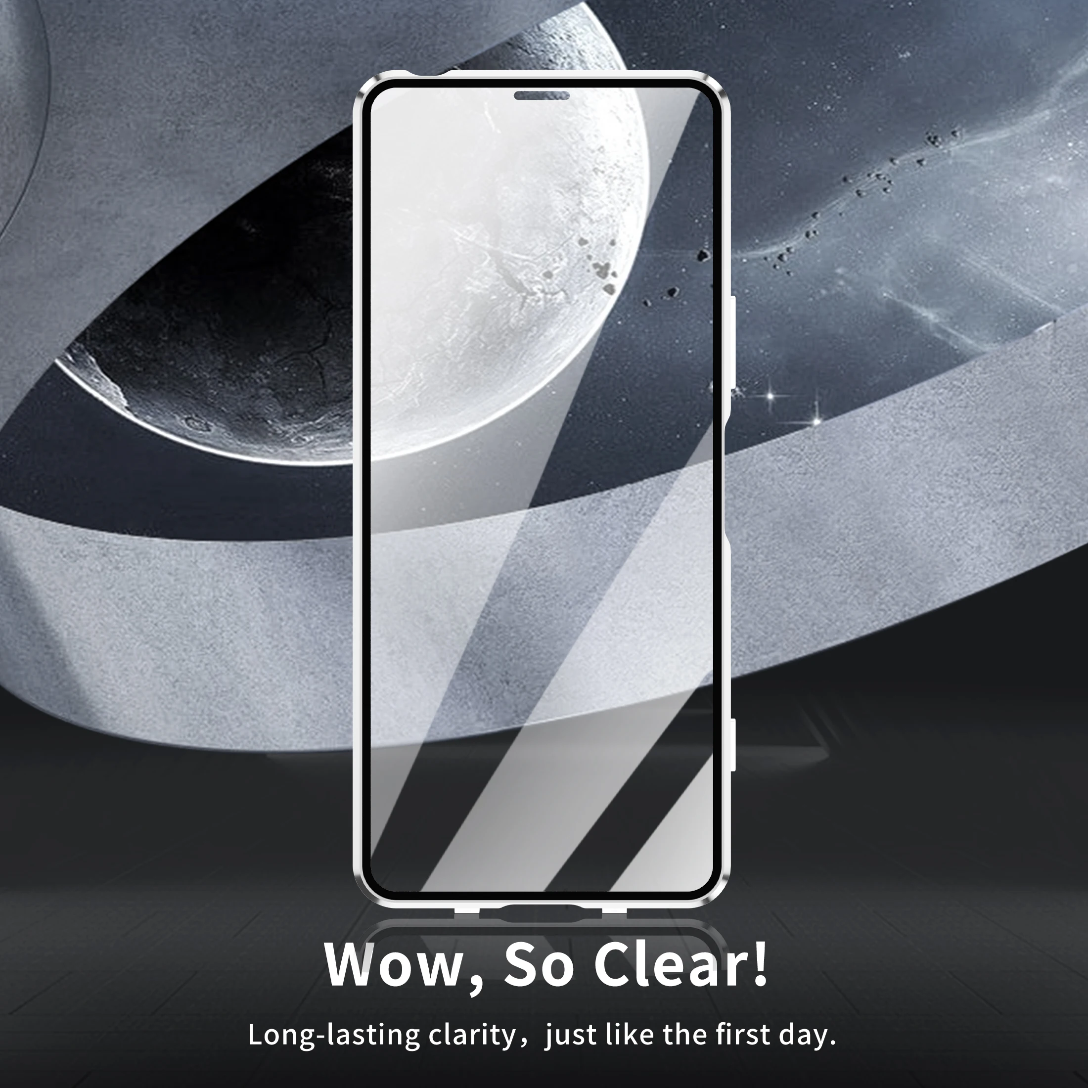 Premium Tempered Glass & Metal Bumper Shockproof Protective Phone Case