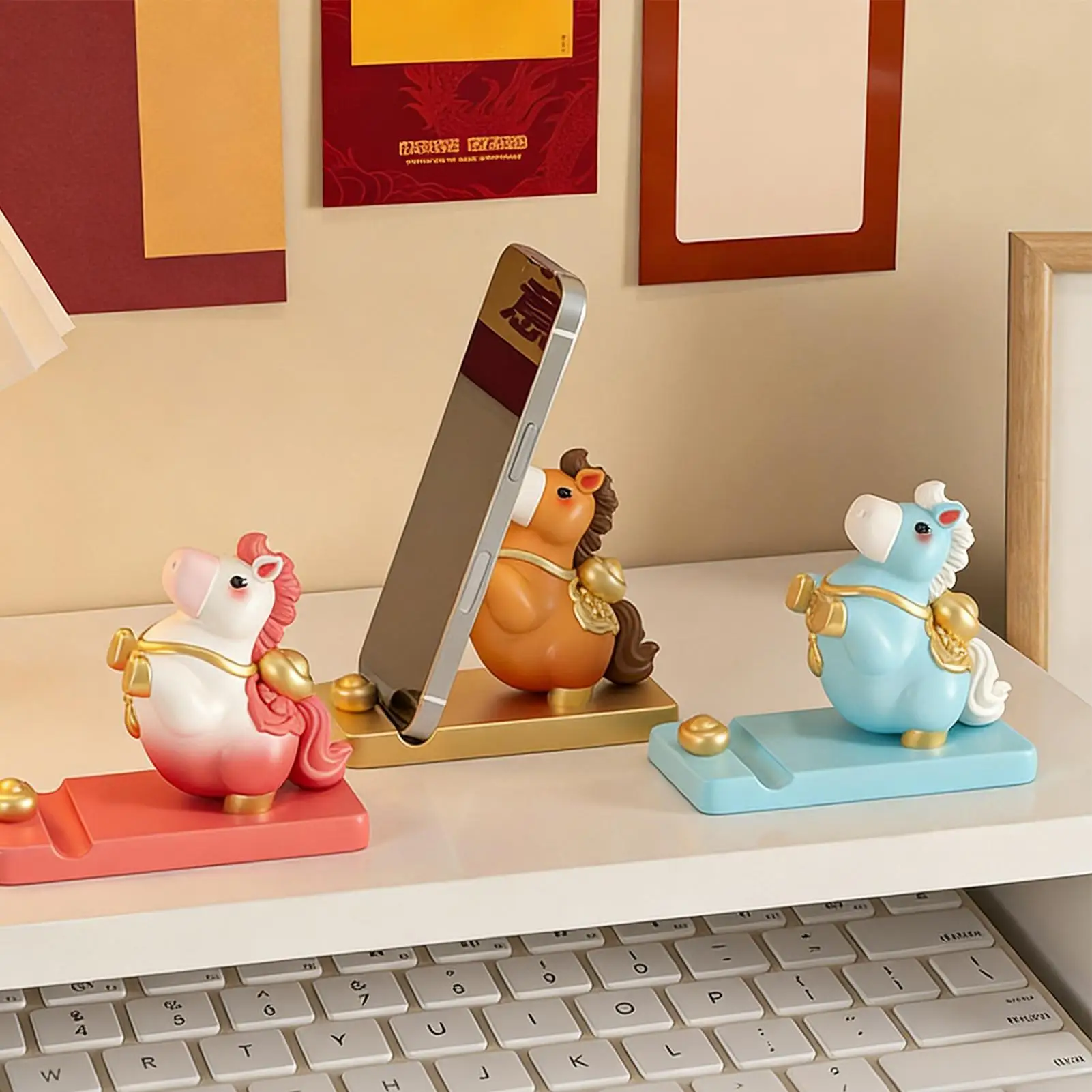 Charming Horse Design Phone Stand - Cute Decorative Holder